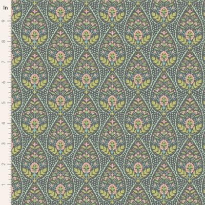 Tissu Tilda Adina grey green