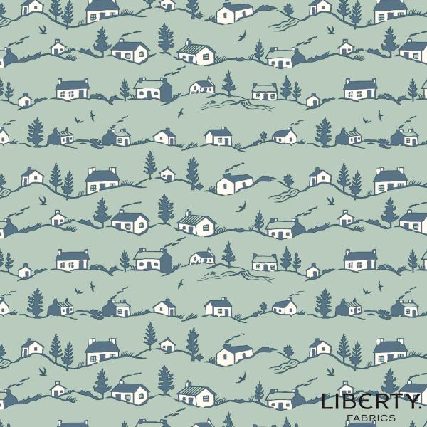 Tissu Liberty Lasenby postcards from the Highlands Coastal Cottages