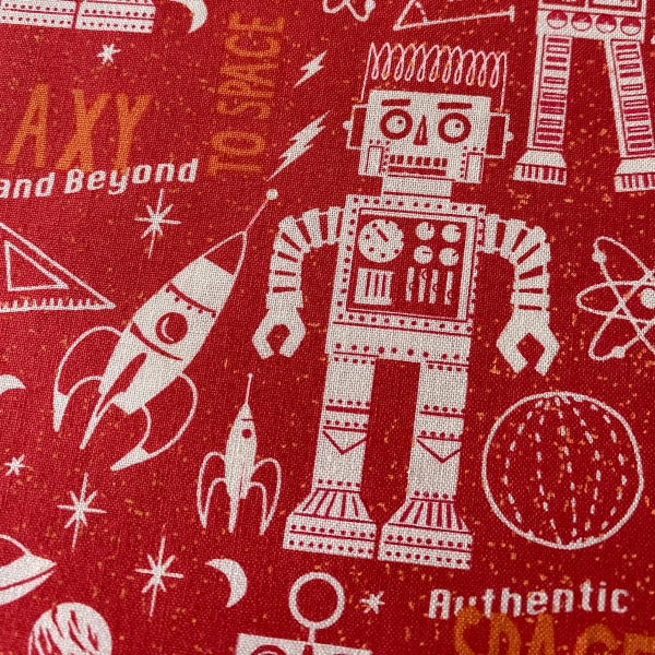 Tissu coll. Blast off Space robot