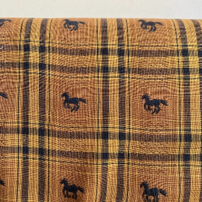 Tissu à carreaux mustangs