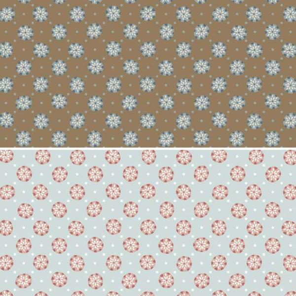 Tissu heartstrings buttons in brown and teal