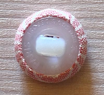 Bouton recouvert Tilda Pink stripes