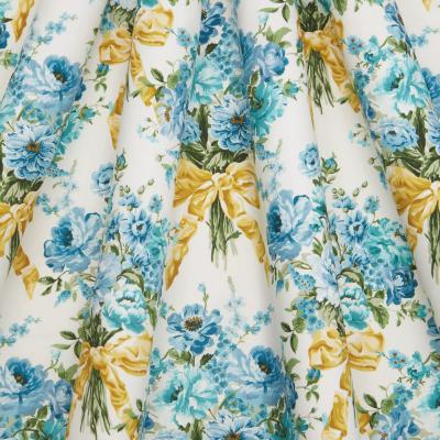  Tissu Liberty Bridgerton Tana Lawn Bow bouquet bleu