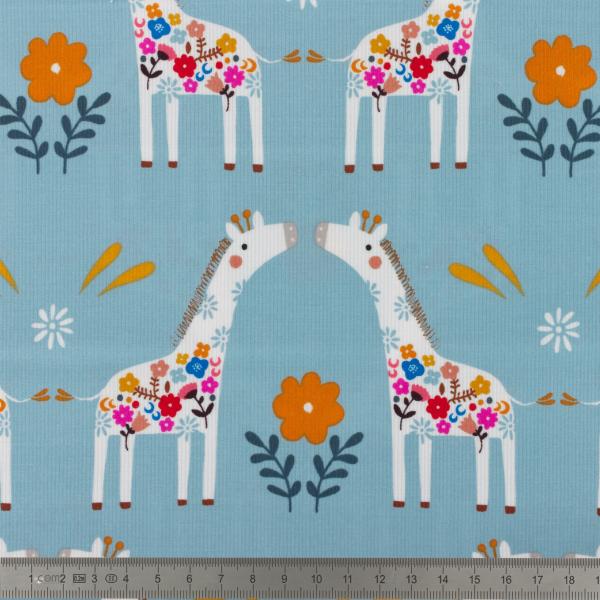 Velours milleraies girafes, collection Meadow safari