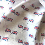 Tissu coll Londres - Union Jack - ivoire