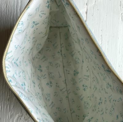 Coton enduit origami céladon, Chrystel G.