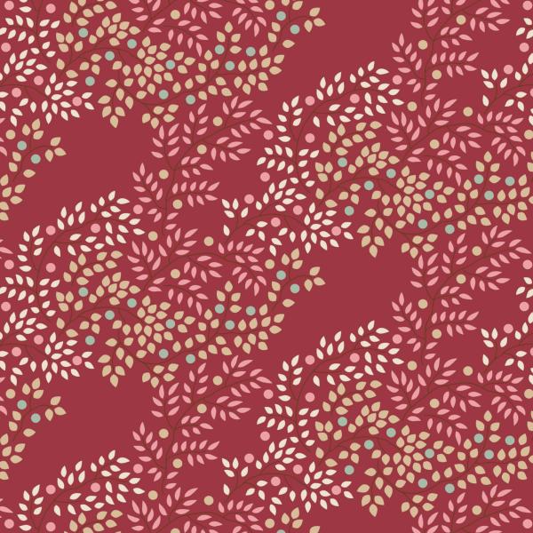 Tissu Tilda Creating Memories Berrytangle burgundy