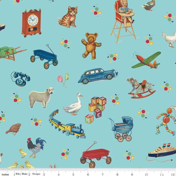 Tissu Simple Pleasures - Aqua