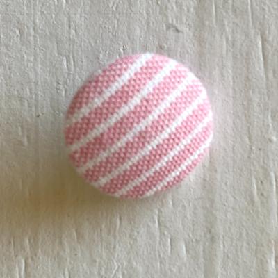 Bouton recouvert Tilda Pink stripes