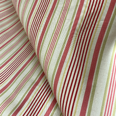 Tissu rayures Old Rose