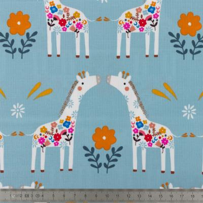 Velours milleraies girafes, collection Meadow safari