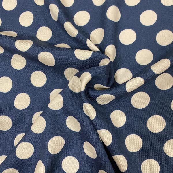 Twill de Viscose Spring 25 - pois marine