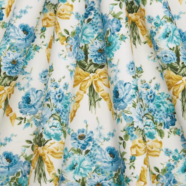  Tissu Liberty Bridgerton Tana Lawn® Bow bouquet bleu