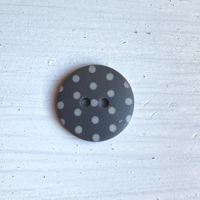 Bouton  pois gris 18 mm