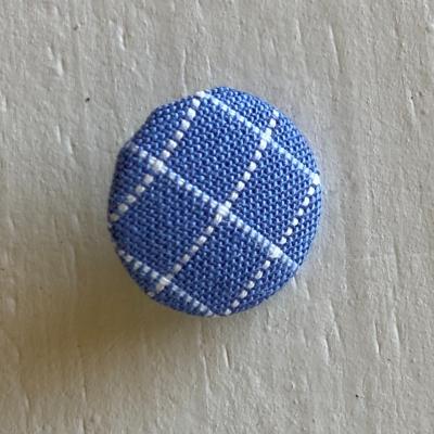 Bouton recouvert Tilda Plaid Blue