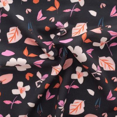 Flowers rayonne fabric