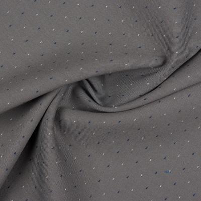 Tissu serg mouchet beige et gris