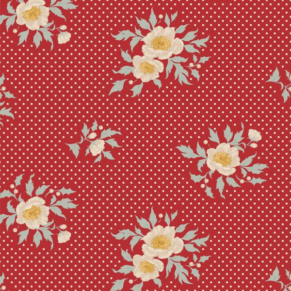 Joy red fabric - Coll Merry Little Christmas