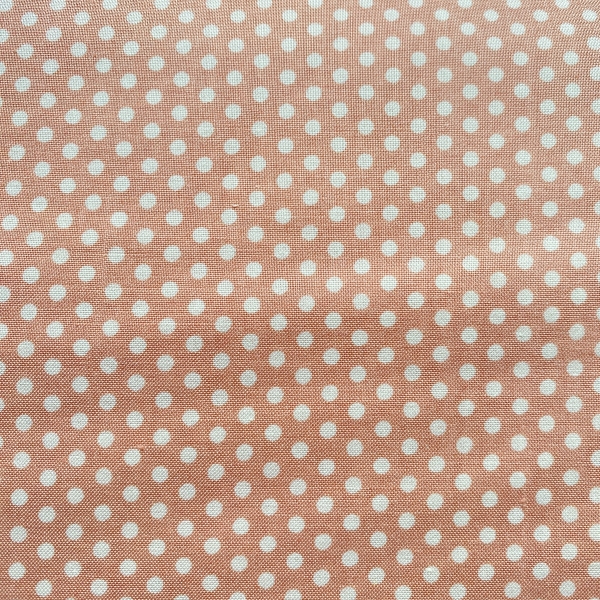 Tissu pois moyens Yuwa - beige rosé / reste 75 cm