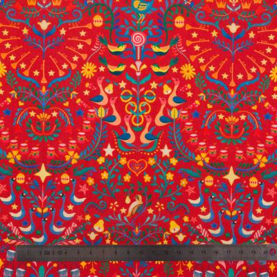 Tissu LibertyTana Lawn® 12 Days of Christmas Red
