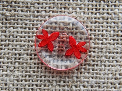 Flower transparent button