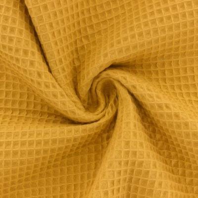 Tissu ponge en nid d'abeille bio ochre