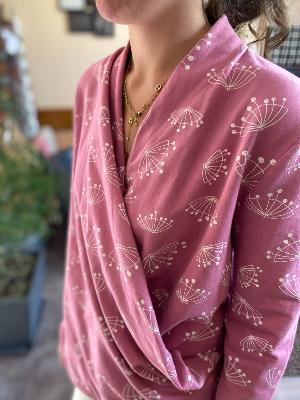 Tissu sweat-shirt rose dandelion