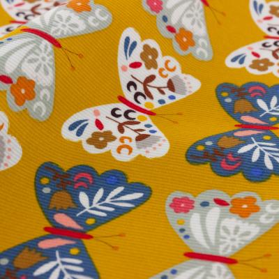 Velours milleraies papillons, collection Meadow safari