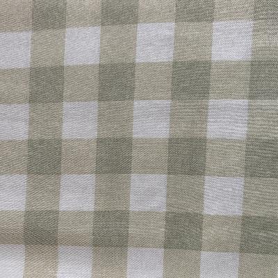 Tissu à carreaux tourterelle - Lecien